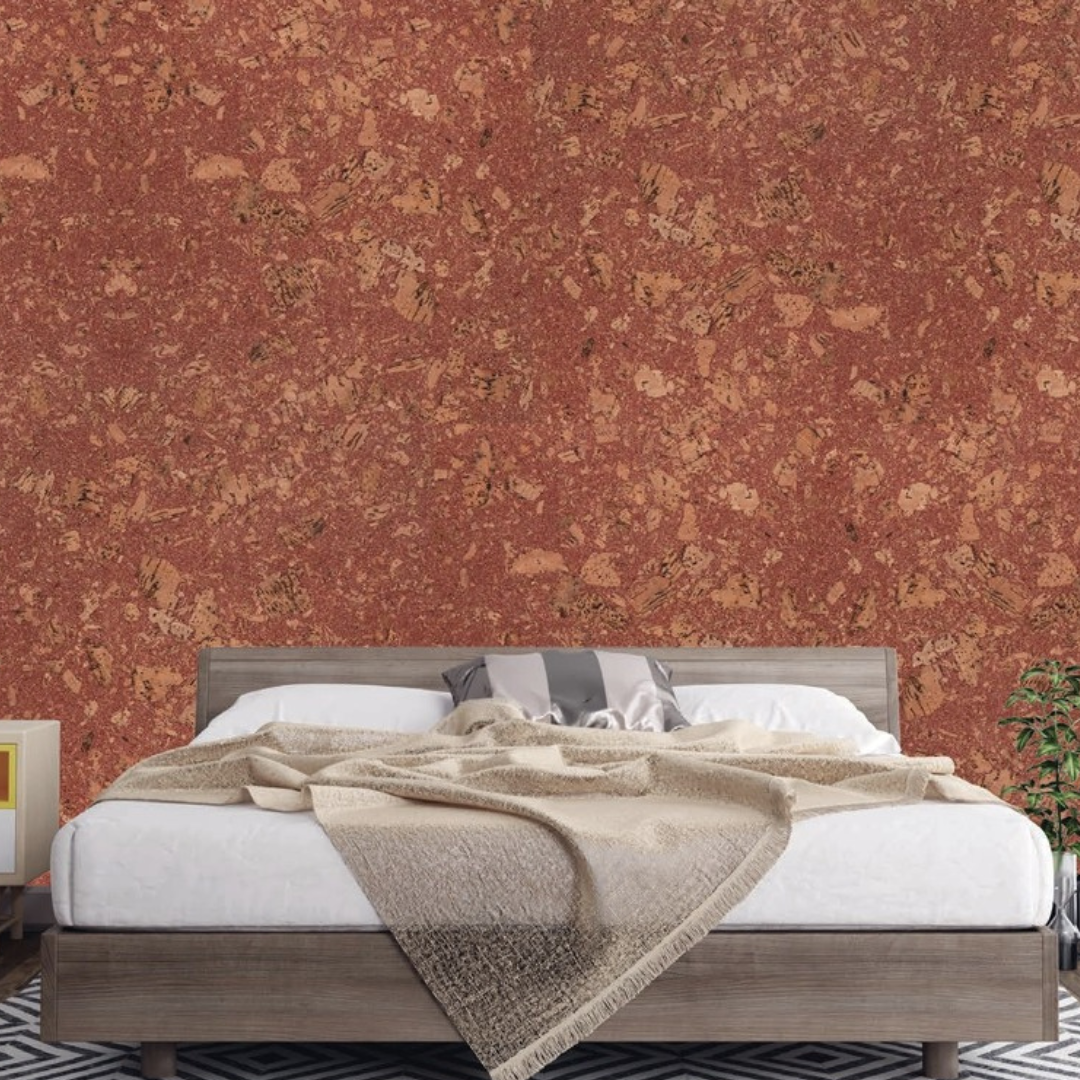 Vermillion splash on cork - 3104